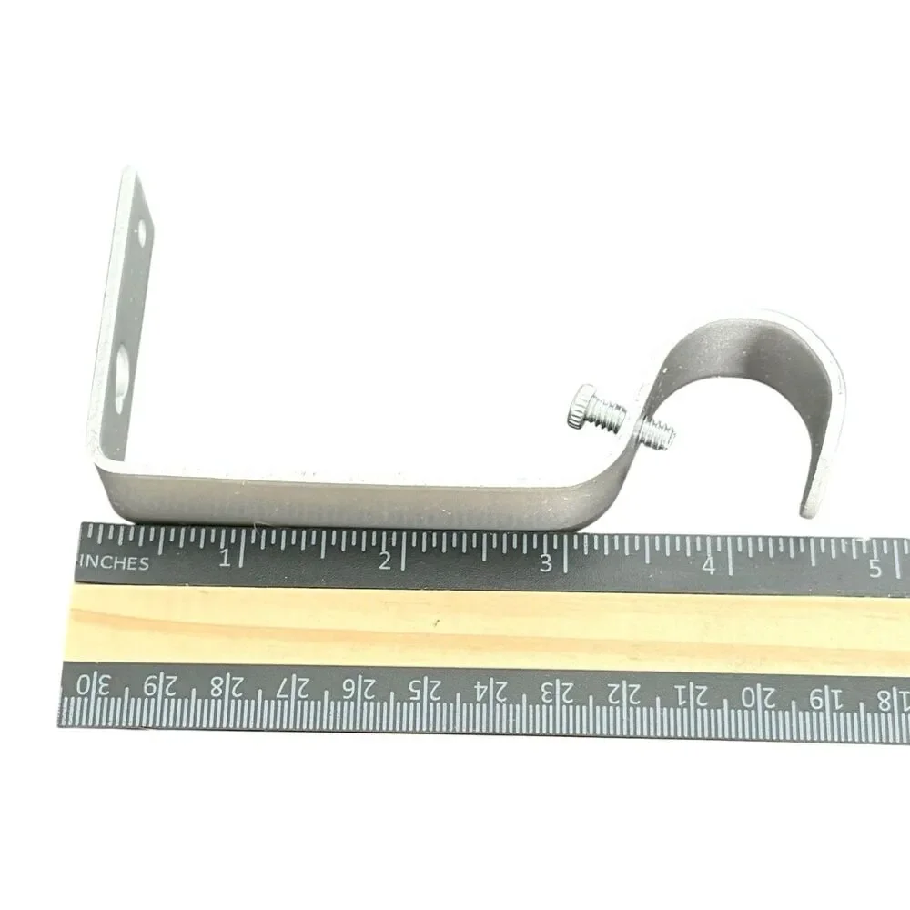 Curtain Bracket, 3 Pcs Holders, Fixed Brackets for up to 1 inch Rods Chrome